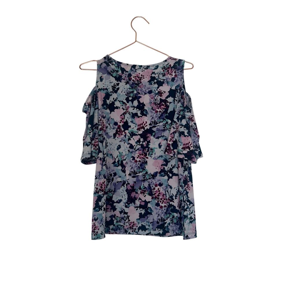 The limited floral cold shoulder blouse size small - Picture 2 of 6